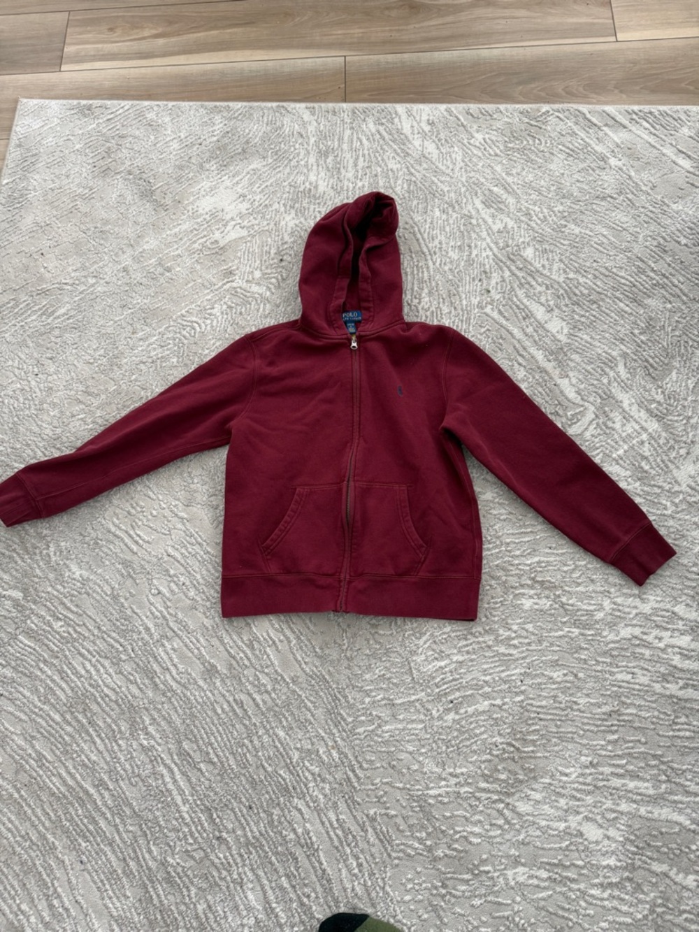 Polo by Ralph Lauren Burgundy Zip-Up Hoodie